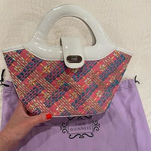 Lulu Guinness pink top handle bag